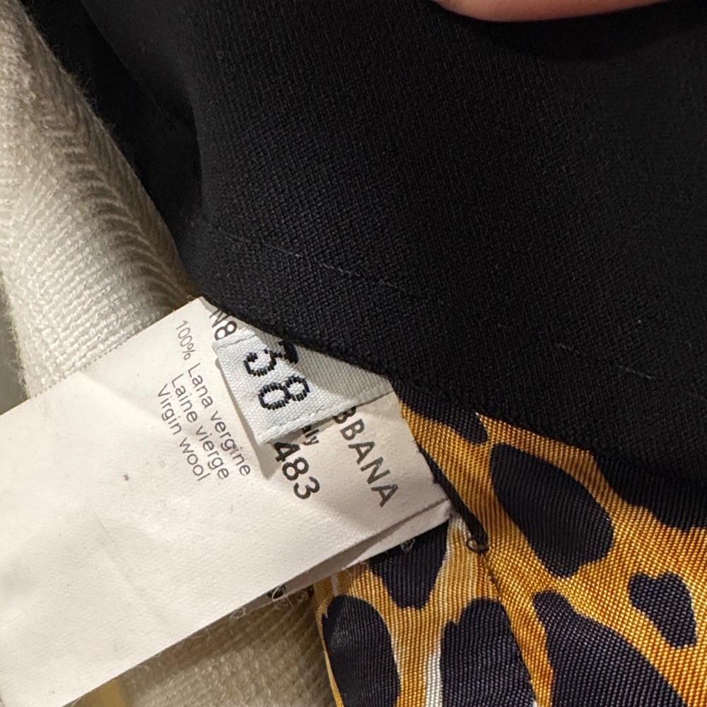 Dolce & Gabbana Black Blazer with Leopard-Print Lining | XS - Picture 4 of 5